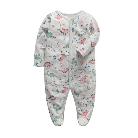 Grey Dino Girls Sleep Suit