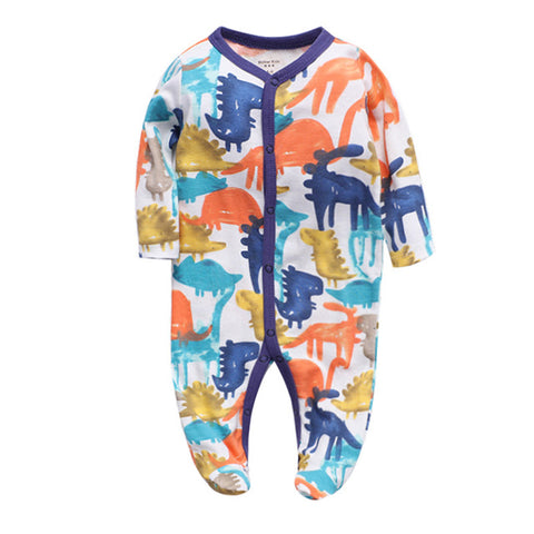 Colorful Dino Boys Sleepsuit