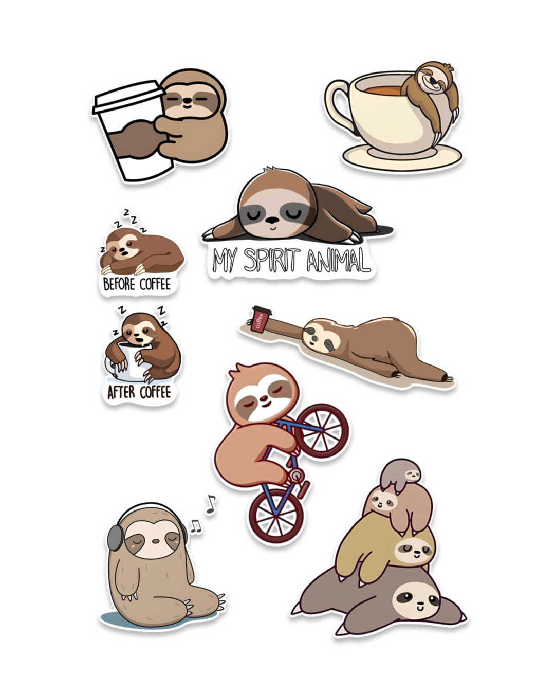 Sloth Stickers pack