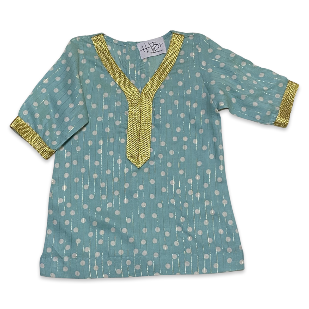 Turquoise and Gold Jalabeya