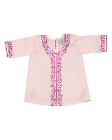 Pink stitch Jalabeya