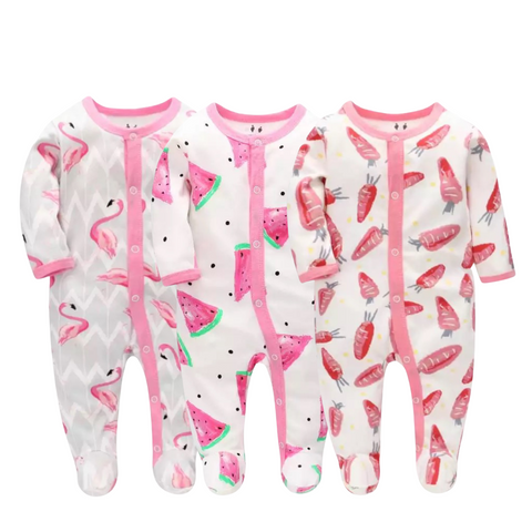 Girls Sleep Suit - set of 3